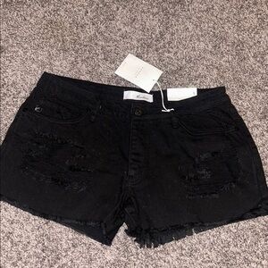 NWT KanCan Mid Rise Shorts Black- Large